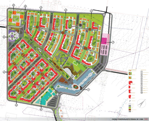План застройки южного района новороссийска